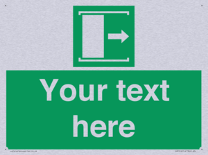 Custom sign safe condition Door slides right to open